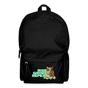 S’élever, se battre, répéter - motivation à Capybara Hustle - Sac à dos - noir - Devant