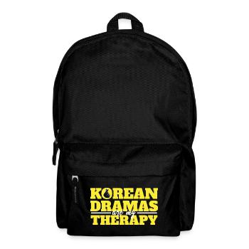 Les drames coréens sont des K-dramas jaunes de thérapie - Sac à dos - noir - Devant