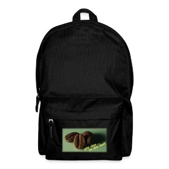 Kaffeebohnen - Rucksack - Schwarz - Vorne