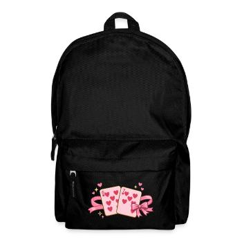 Valentine Spielkarten 6 7 six seven Niedlich Herz - Rucksack - Schwarz - Vorne