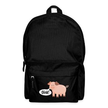 Pig Oink - Rucksack - Schwarz - Vorne