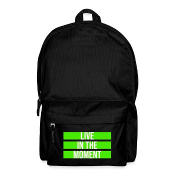 Live In The Moment Mindfulness Presence Awareness - Backpack - black - Front