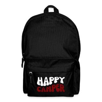 Happy Camper – Camping Motif - Backpack - black - Front