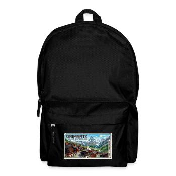 Grimentz Alpenpanorama Poster - Rucksack - Schwarz - Vorne