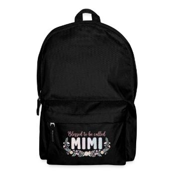 Mimi Granny Flowers Gift Cute Grandma - Backpack - black - Front