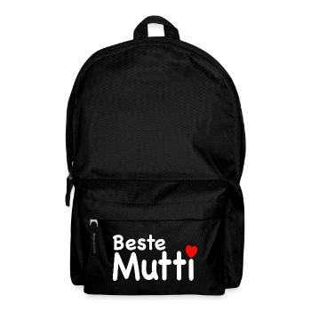 Beste Mutti Spruch Mama - Rucksack - Schwarz - Vorne