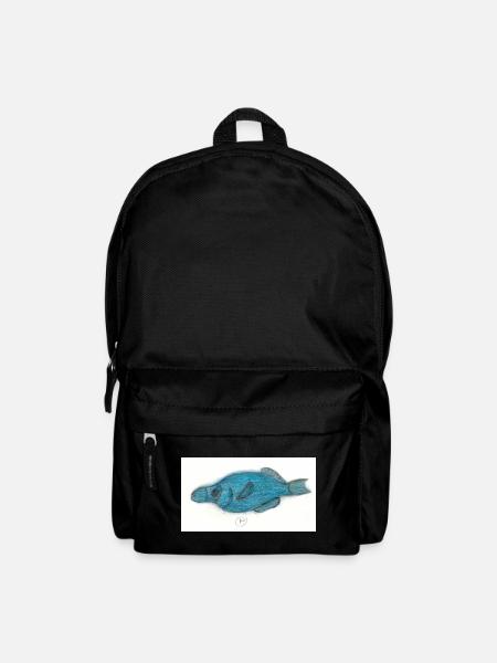 Vogellippfisch - Rucksack - Schwarz