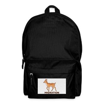 Illustration des cerfs migrateurs - Sac à dos - noir - Devant