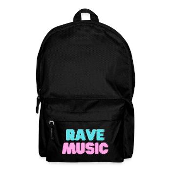 Rave Music Neon 3D - Backpack - black - Front