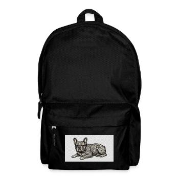 Ornate Bulldog Tattoo Muster - Rucksack - Schwarz - Vorne