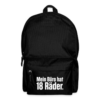 Mein Büro hat 18 Räder - LKW Fahrer, Fernfahrer - Rucksack - Schwarz - Vorne