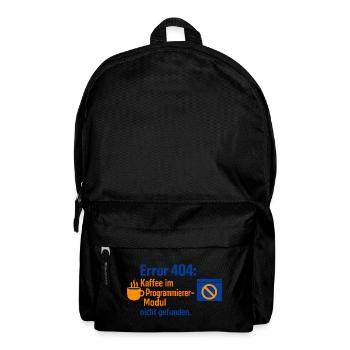 Error 404: Kaffee im Modul nicht gefunden - Rucksack - Schwarz - Vorne