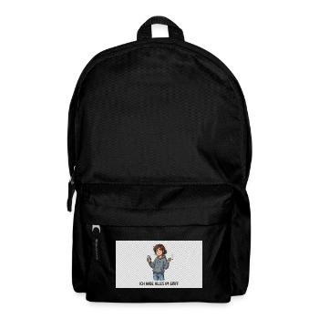 Ich habe alles im Griff / Zigarette und Energy  - Rucksack - Schwarz - Vorne