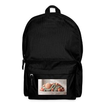 Abstract sculptural composition with soft velvet - Rucksack - Schwarz - Vorne