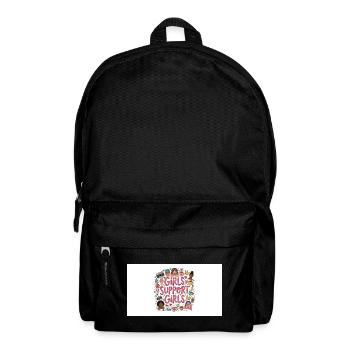 Girls Support Girls Solidaritätsdesign - Rucksack - Schwarz - Vorne