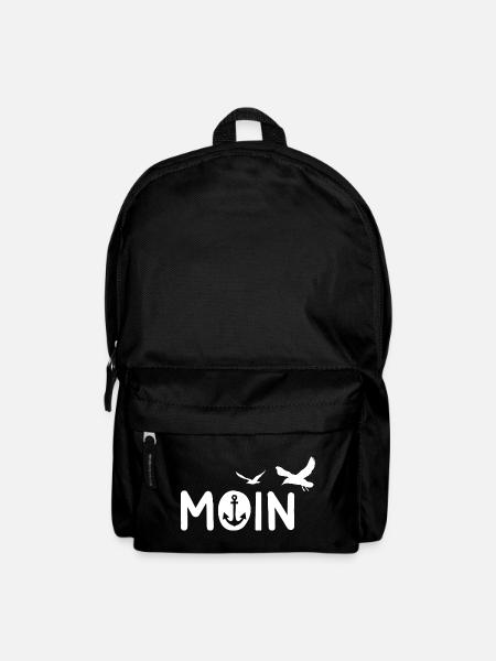 Moin Küste Meer Anker Möwen Maritimes Geschenk - Rucksack - Schwarz
