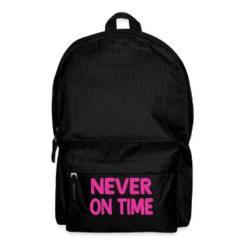 Never on time - Backpack - black - Front