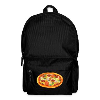 Pizza - Rucksack - Schwarz - Vorne
