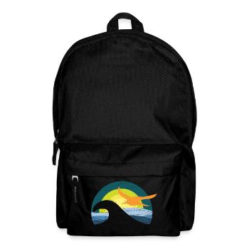 Möwe am Meer - Rucksack - Schwarz - Vorne