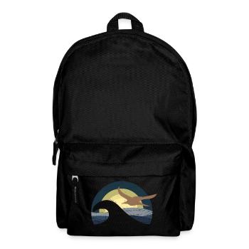 Möwe am Meer - Rucksack - Schwarz - Vorne