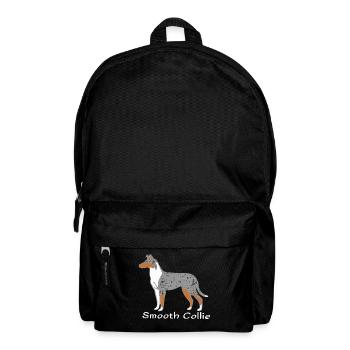 Smooth Collie blue-merle - Rucksack - Schwarz - Vorne