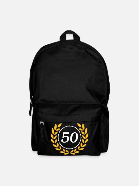 50.Geburtstag,Jubiläum,50 Jahre,Lorbeerkranz (25) - Rucksack - Schwarz