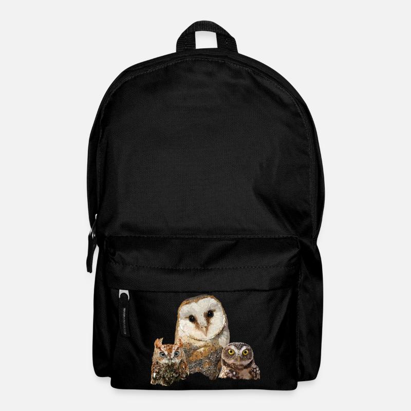 Scops owl, Little Owl and Owl - Backpack - black