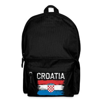 Croatia Brush Flag Crest - Backpack - black - Front