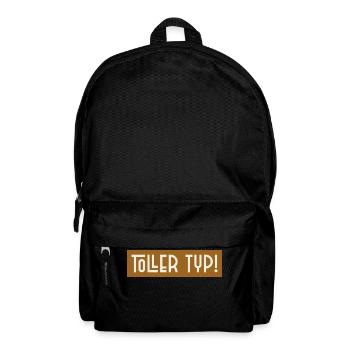 Toller Typ Schrift Spruch - Rucksack - Schwarz - Vorne