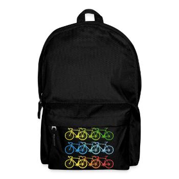 Fahrrad bunte Fahrräder coole Kunst geschenk - Rucksack - Schwarz - Vorne