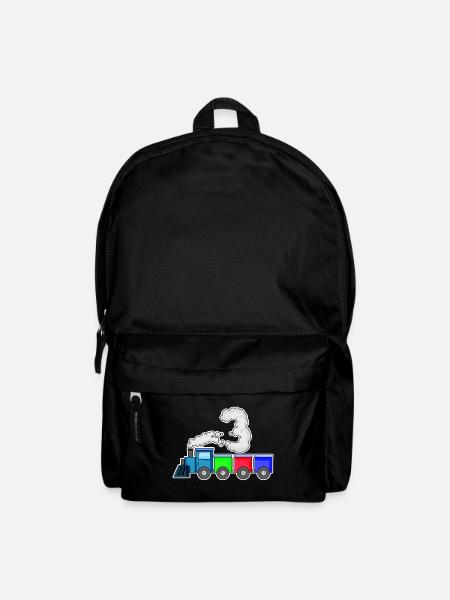 Eisenbahn 3 Geburtstag Zug Geschenk - Rucksack - Schwarz