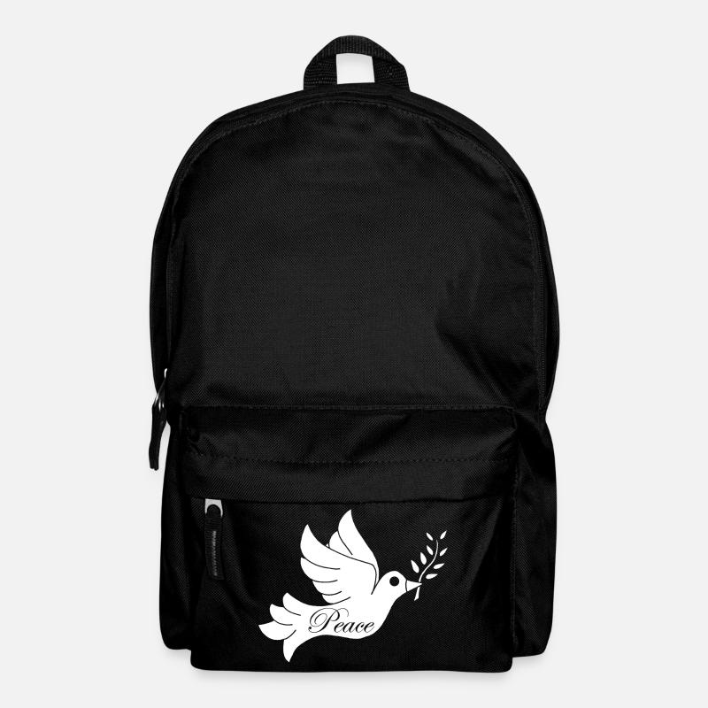 Oiseau blanc de la paix - Sac à dos - noir