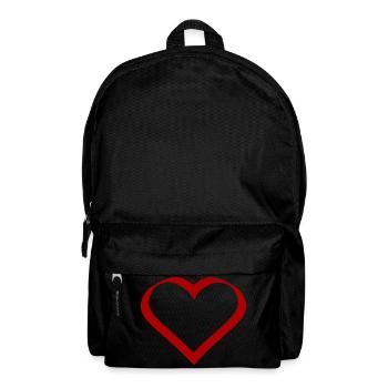 rotes Herz rot Herzen rot Herz - Rucksack - Schwarz - Vorne