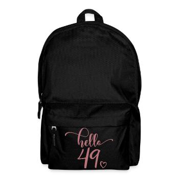 Hello 49 - Mignon cadeau de 49e anniversaire pour femmes - Sac à dos - noir - Devant
