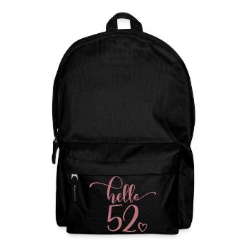Hello 52 - Cute 52nd Birthday Gift For Women - Backpack - black - Front