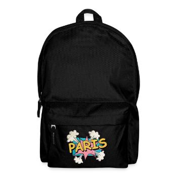Paris France City Font Pop Art Comic - Sac à dos - noir - Devant