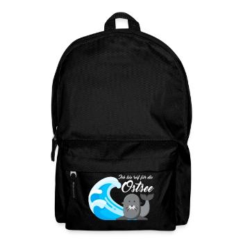 Ich bin reif für die Ostsee - Rucksack - Schwarz - Vorne
