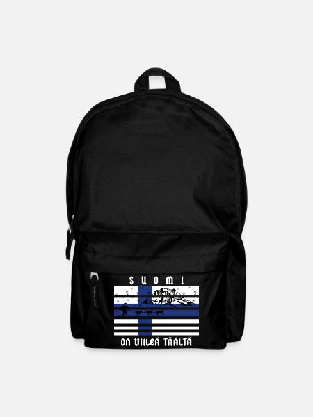 Finnland Wintersport - Rucksack - Schwarz