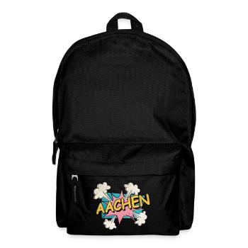 Aachen Deutschland Stadt Schrift Pop Art Comic - Rucksack - Schwarz - Vorne
