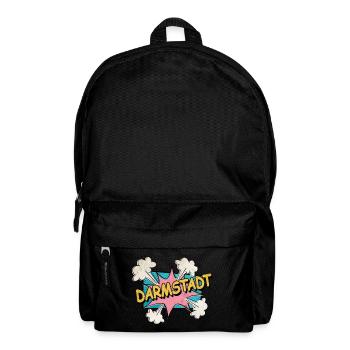 Darmstadt Germany City Font Pop Art Comic - Backpack - black - Front
