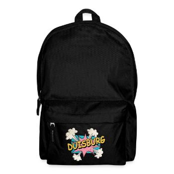 Duisburg Germany City Font Pop Art Comic - Backpack - black - Front