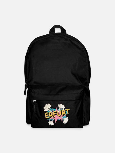 Erfurt Deutschland Stadt Schrift Pop Art Comic - Rucksack - Schwarz