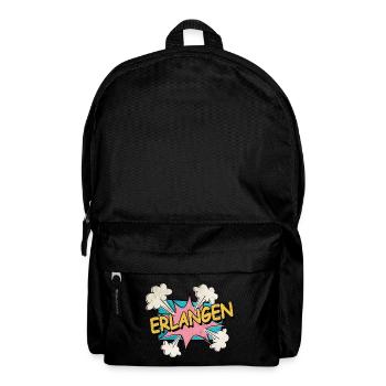 Erlangen Germany City Font Pop Art Comic - Backpack - black - Front