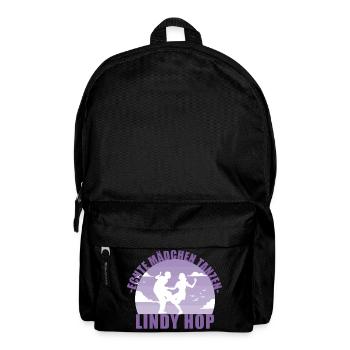 Echte Mädchen tanzen Lindy Hop Geschenk - Rucksack - Schwarz - Vorne