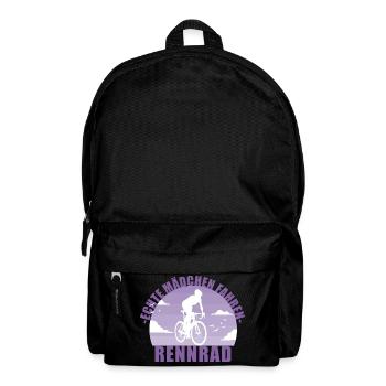Echte Mädchen fahren Rennrad! Fahrrad Geschenk - Rucksack - Schwarz - Vorne