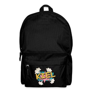 Kiel Germany City Font Pop Art Comic - Backpack - black - Front