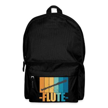 Flute Vintage Musiker Instrument Geschenk - Rucksack - Schwarz - Vorne