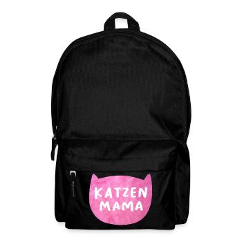 Katzenmama Katze Fan Haustier flauschig cool Quote - Rucksack - Schwarz - Vorne