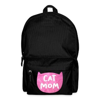 Katze Flausch Mom Mama coole Quotes Fell rosa pink - Rucksack - Schwarz - Vorne