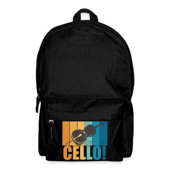 Cello Vintage Instrument Musician Gift - Backpack - black - Front